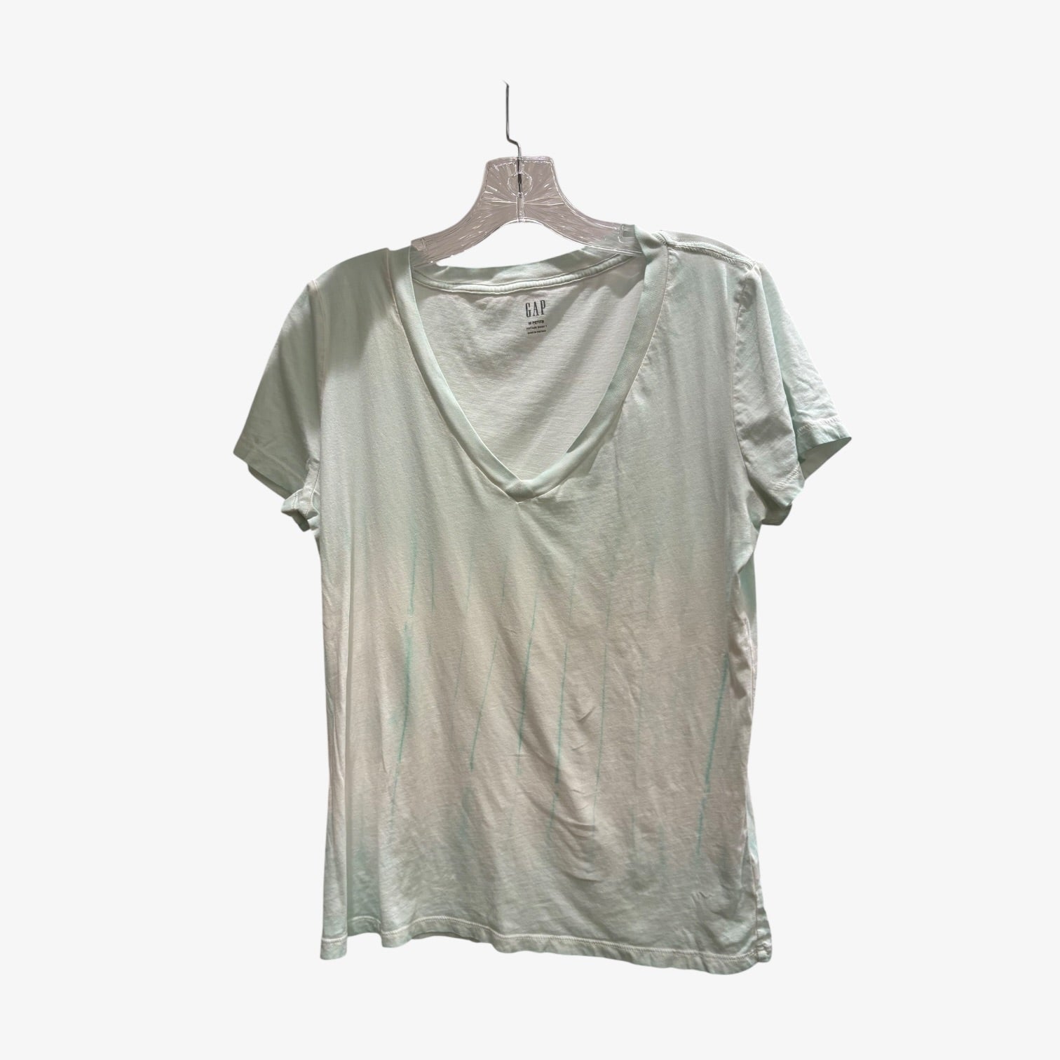 Gap Women V-neck Cotton T-Shirt Size: PM