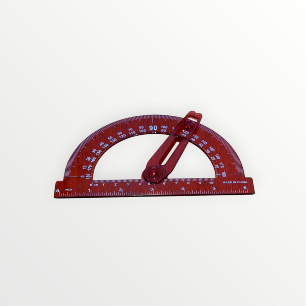 Drawing Compass & Plastic Math Protractors 180 Degree Swing Arm