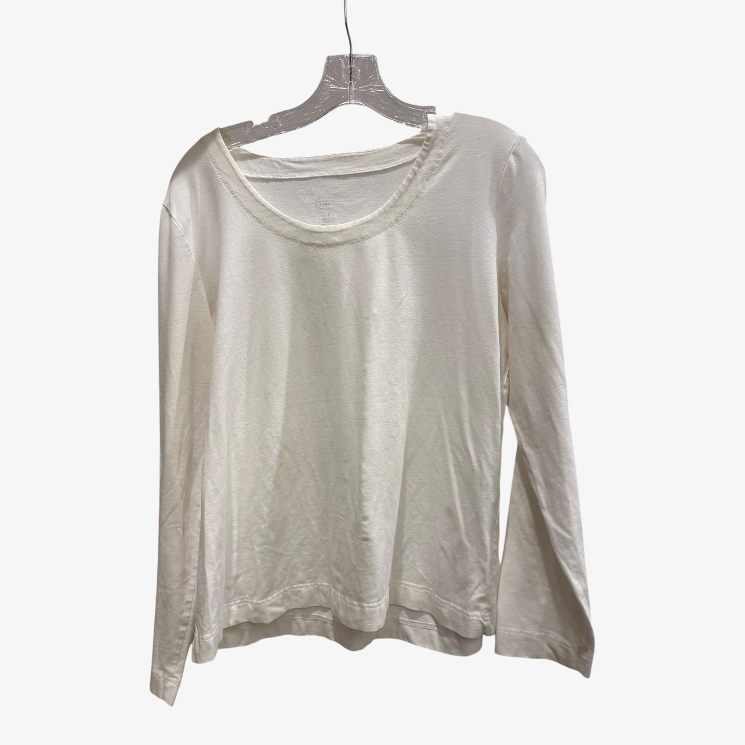 Women's White Long Sleeve T-Shirt Size: L