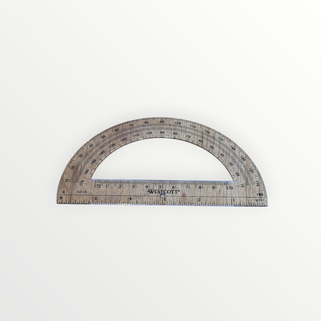 Westcott 6" Plastic 180 Degree Protractor, Clear