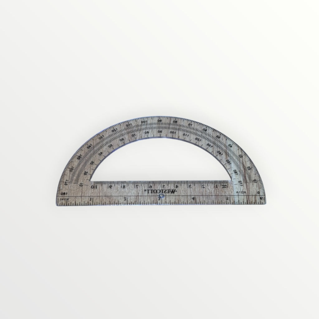 Westcott 6" Plastic 180 Degree Protractor, Clear
