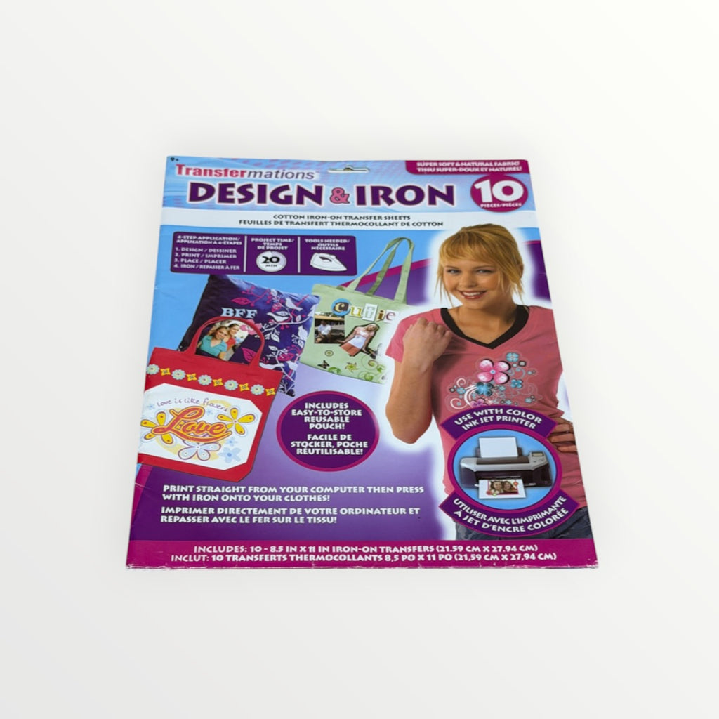 Transfermations Design & Iron Cotton Iron-on Transfer Sheets 8.5" x 11"
