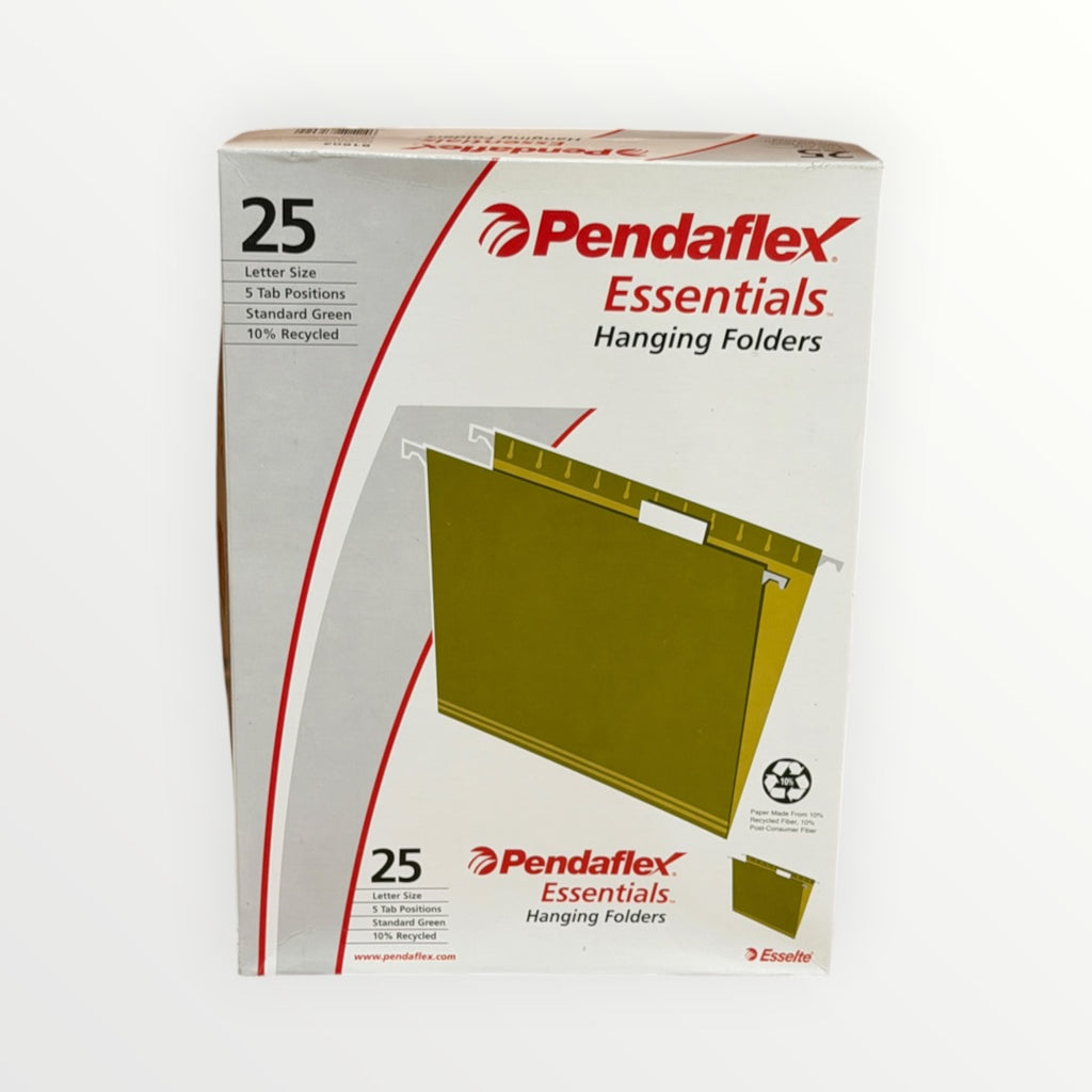 Pendaflex 91525 25 Count File Pro Standard Green Hanging File Folders