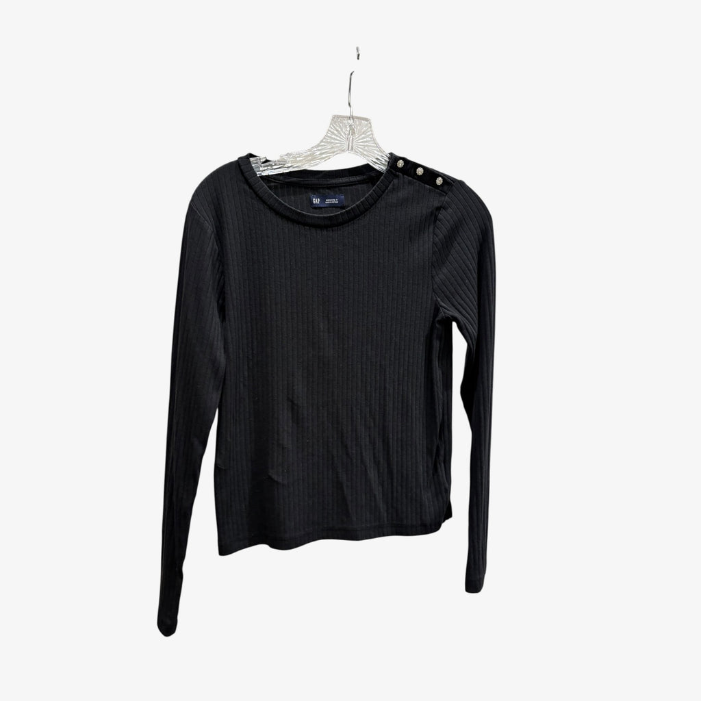Gap Women Black Long Sleeve T-Shirt Size: PM