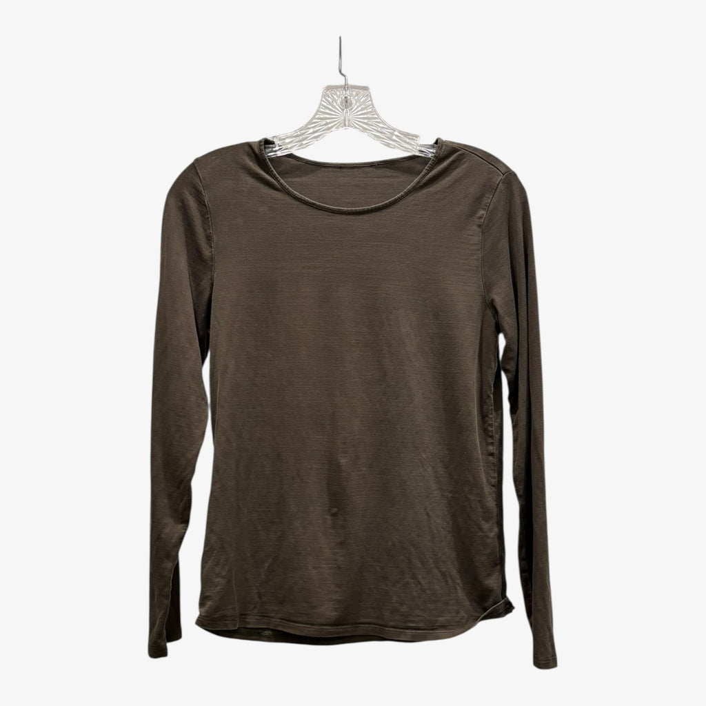 Elieen Fisher Army Green Long Sleeve Organic Cotton Jersey Top Size: S
