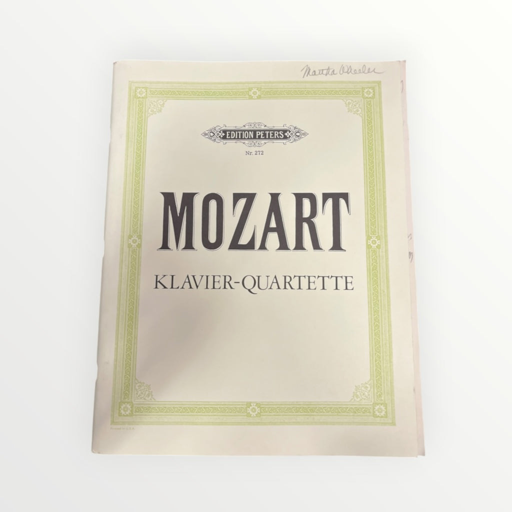 Mozart's Klavier-Quartette (Piano Quartets) Sheet Music by Edition Peters