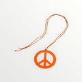 Plastic Peace Sign Necklace Orange