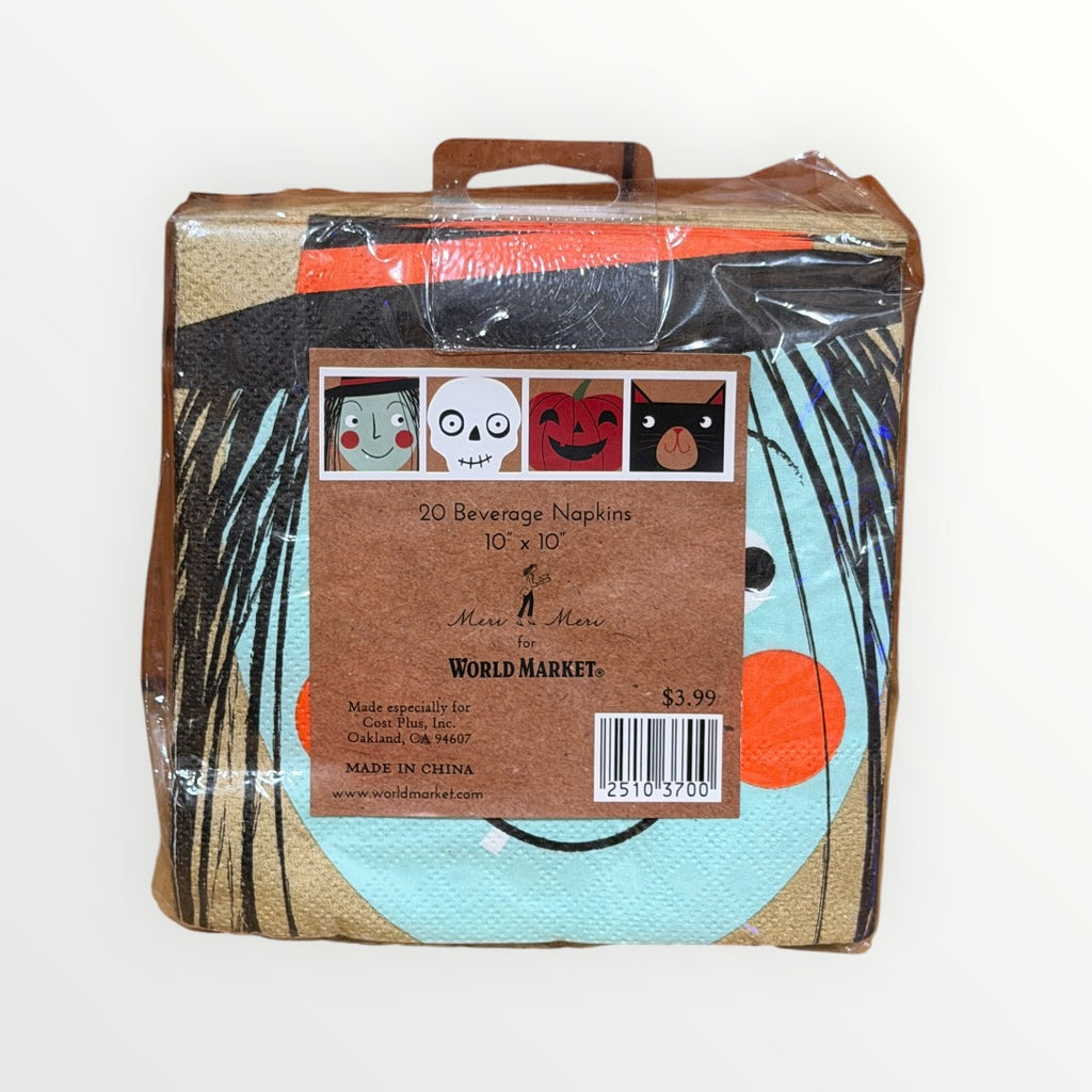 World Market 20 Assorted Happy Halloween Beverage Napkins 10" x 10"