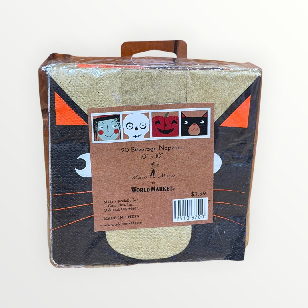 World Market 20 Assorted Happy Halloween Beverage Napkins 10" x 10"