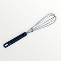 Stainless Steel Balloon Whisk w/Black Plastic Handle 13"L