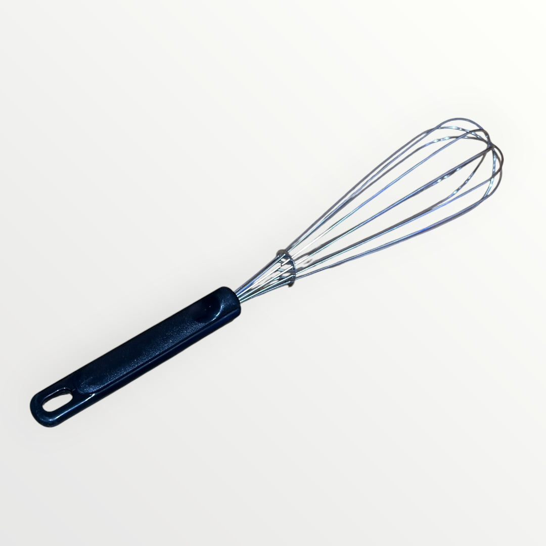 Stainless Steel Balloon Whisk w/Black Plastic Handle 13"L