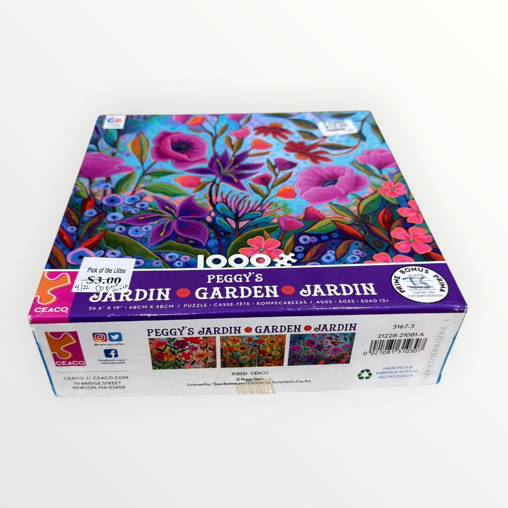 Peggy's Garden: Colorful Conversation 1000-Piece Jigsaw Puzzle