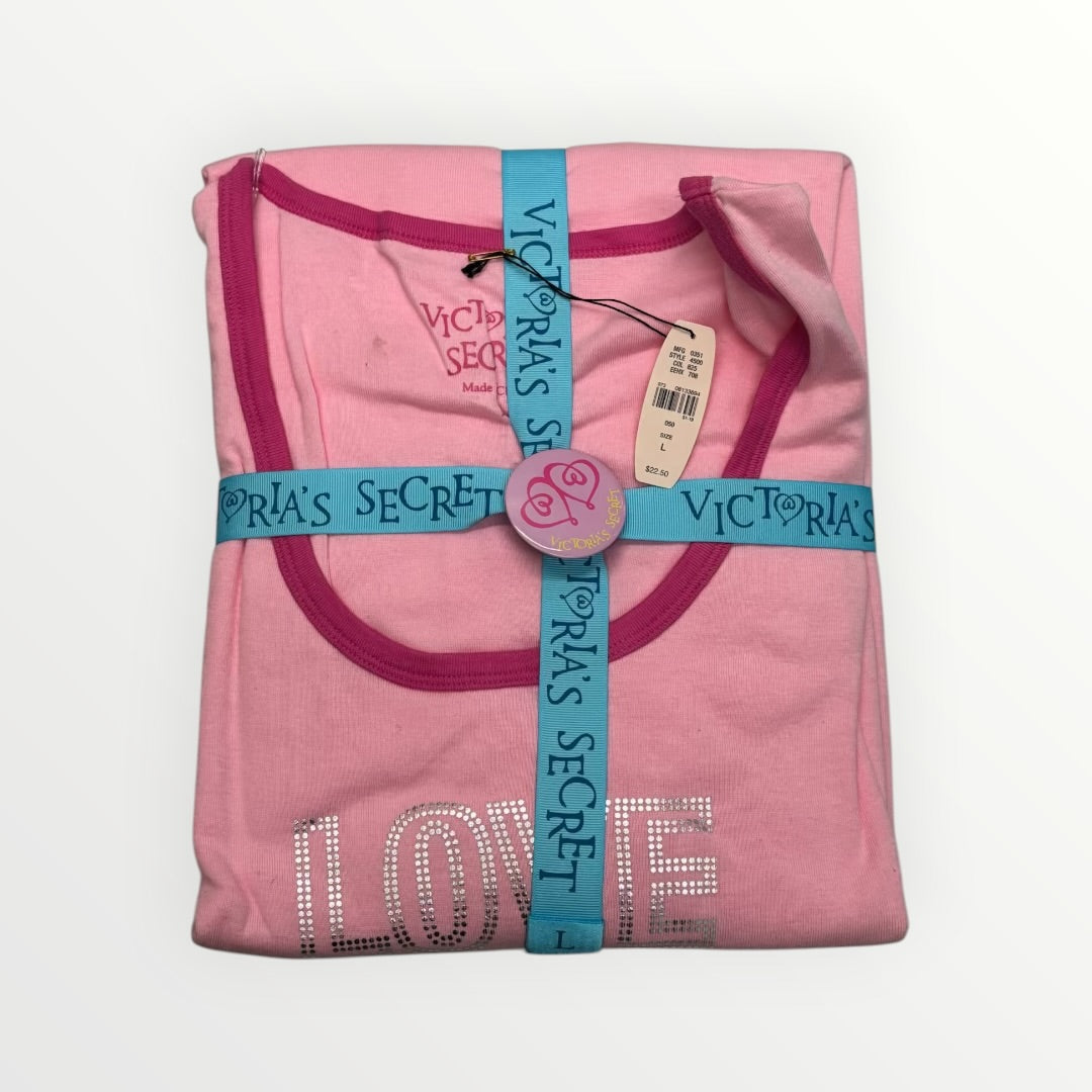 "Love" Pink Victoria's Secret Sleepwear Size: L