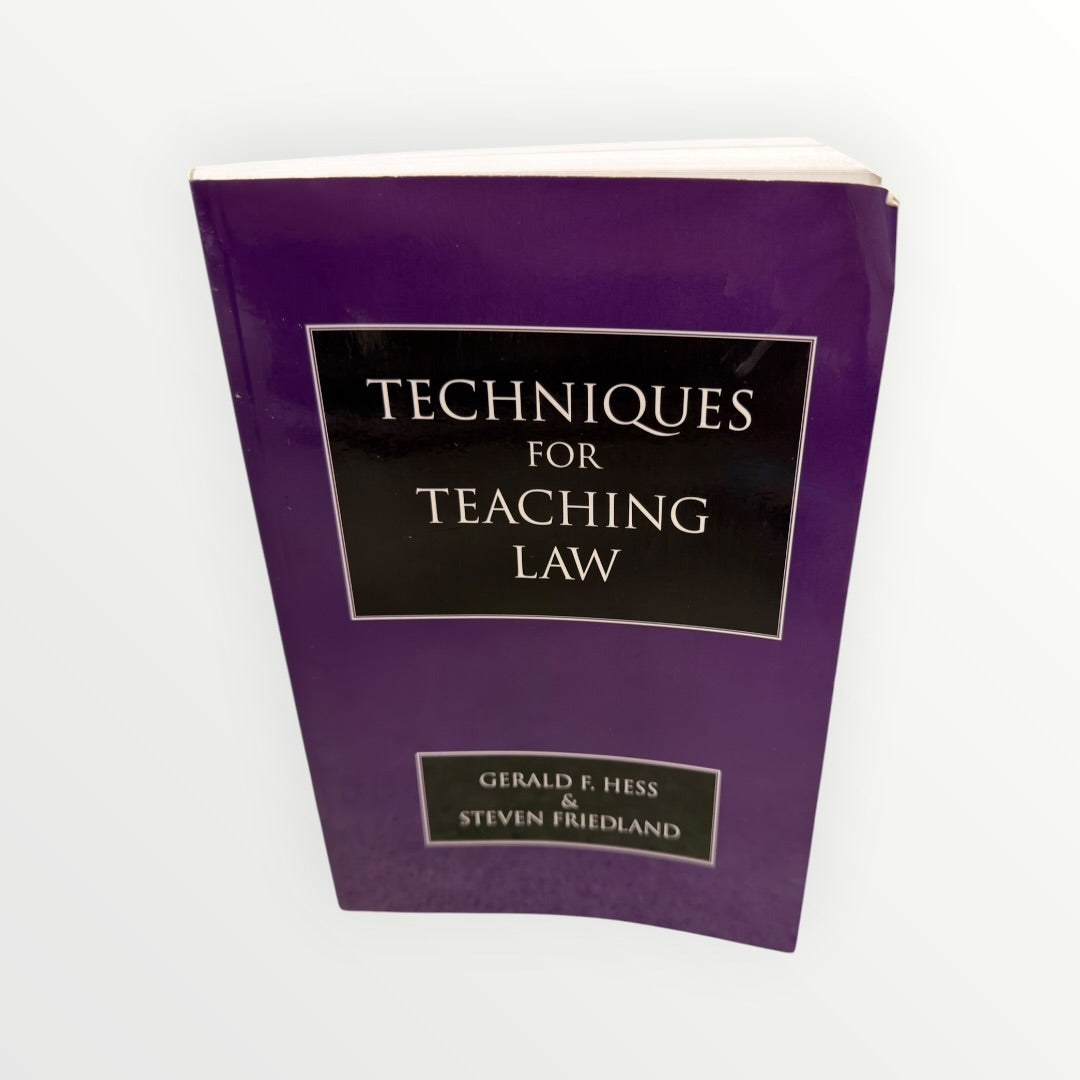 Techniques For Teaching Law
