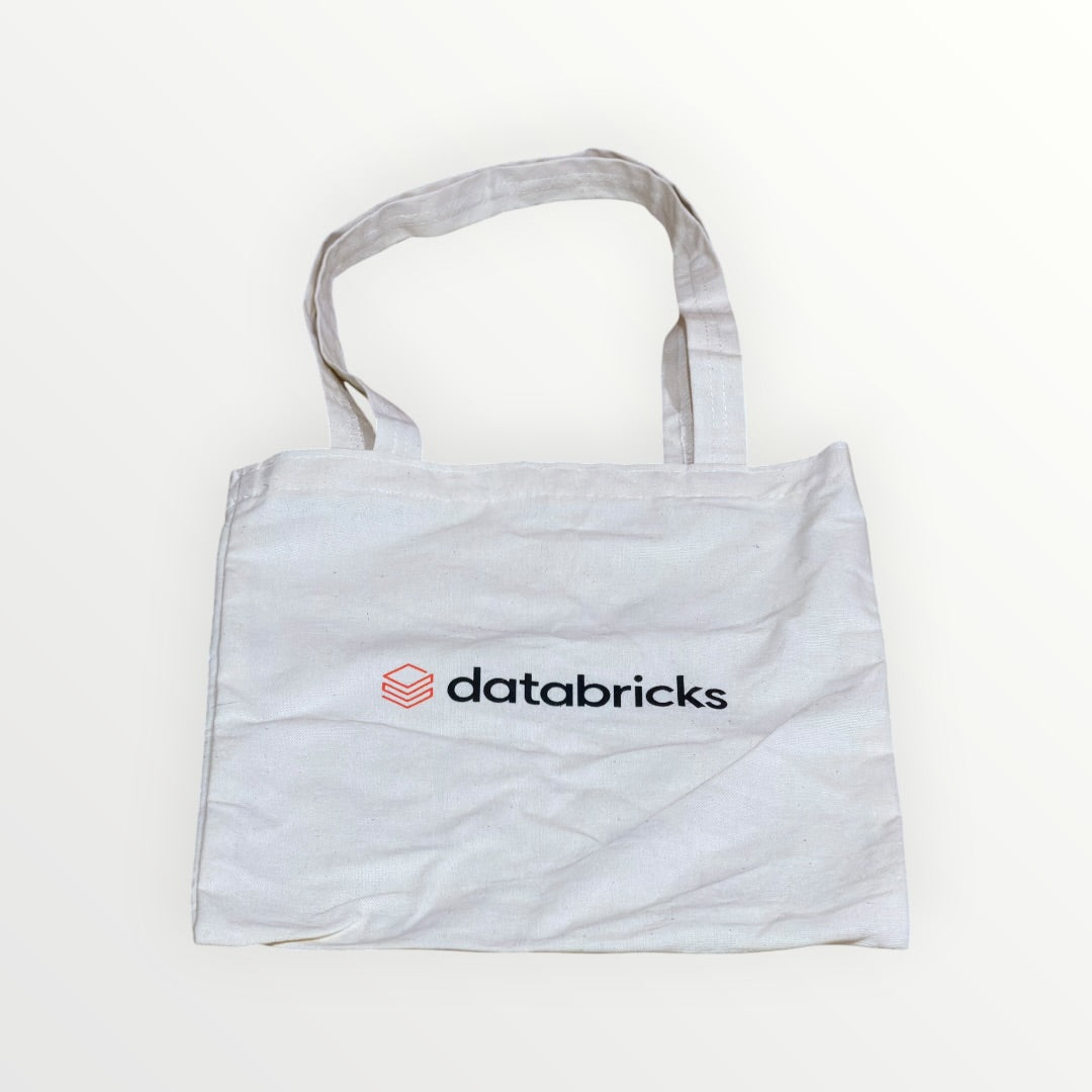 Databricks White Cotton Tote Bag
