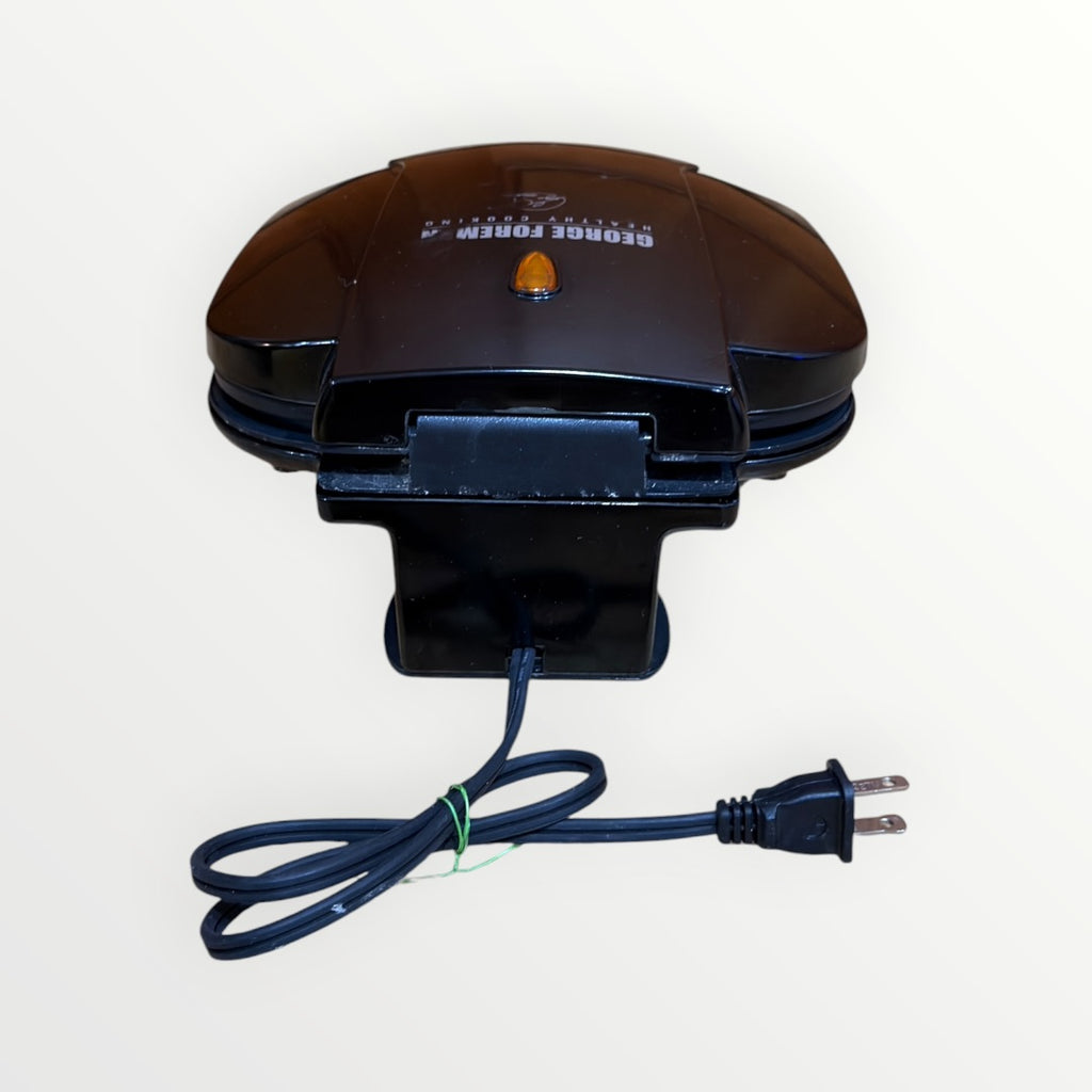 Black George Foreman 2-Serving Classic Plate Electric Indoor Grill and Panini Press