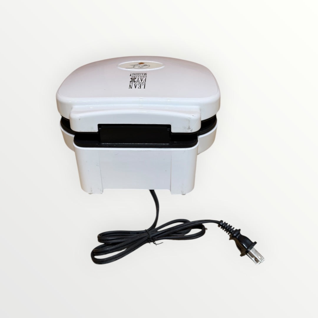George Foreman Lean Mean Fat Grilling Machine Indoor Grill White Model GR10A with Easy Clean Drip Tray
