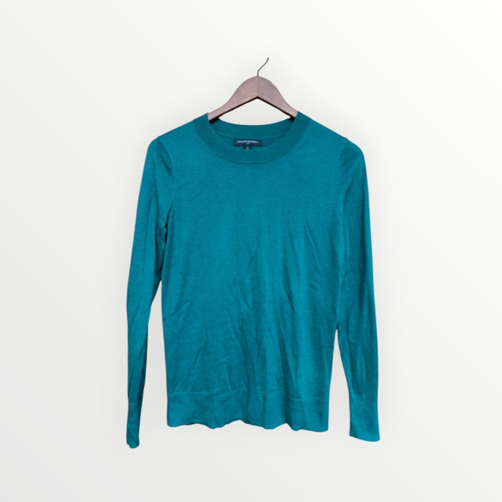 Women's Banana Republic Teal Green Crewneck Sweater Size: S