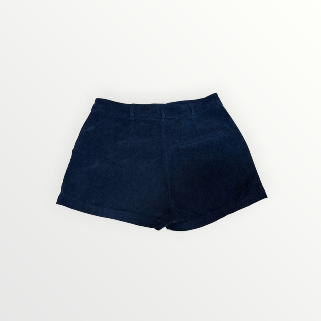 Cotton Candy LA Women's Black Corduroy Sailor-Style Buttoned Shorts Size: M