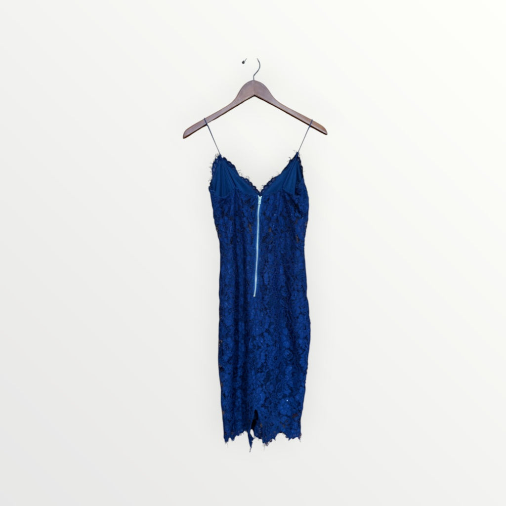 Women's Missguided Blue Lace Dress Size: 8