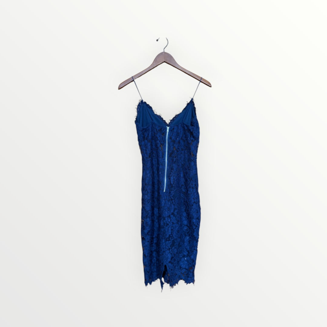 Women's Missguided Blue Lace Dress Size: 8