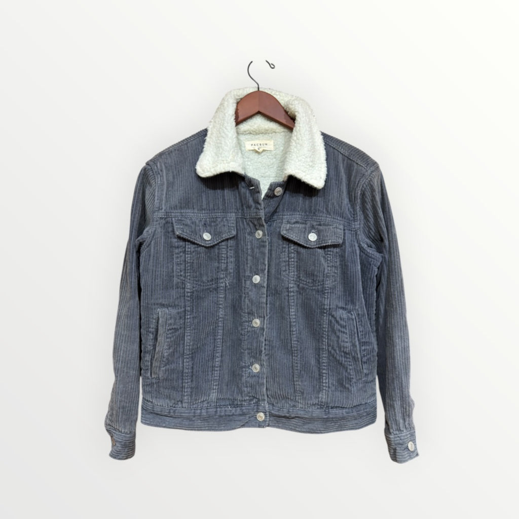 PacSun Women's Corduroy Sherpa Jacket Size: M