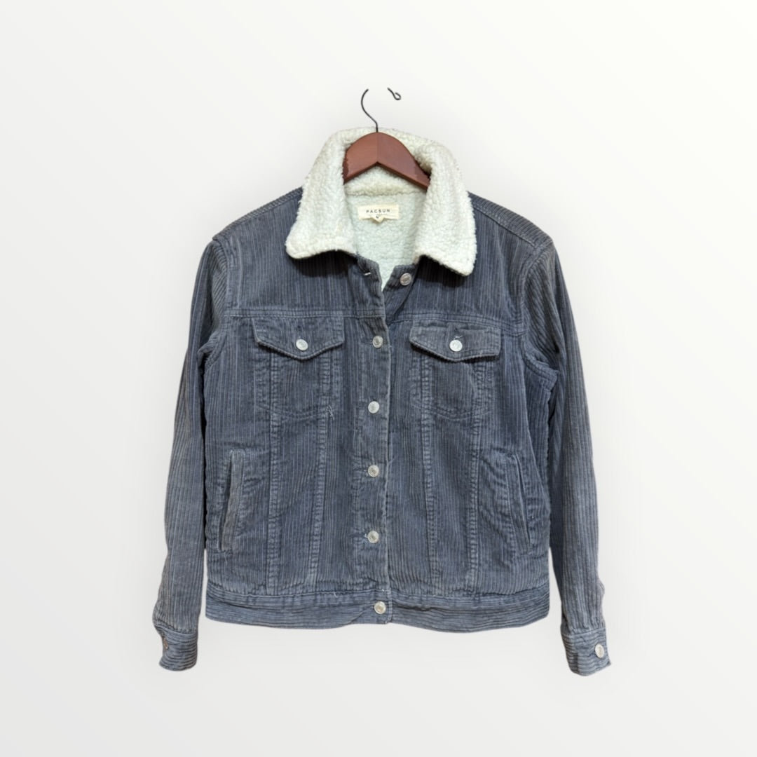 PacSun Women's Corduroy Sherpa Jacket Size: M
