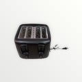 Mainstays 4-Slice Toaster Black with 6 Shade Settings and Removable Crumb Tray
