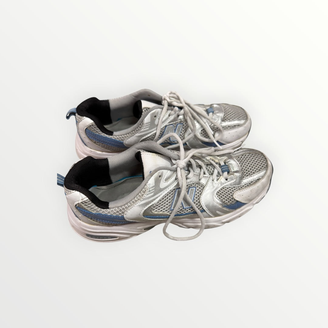 New Balance Men's 530 Sneakers Metallic Silver Size: 9