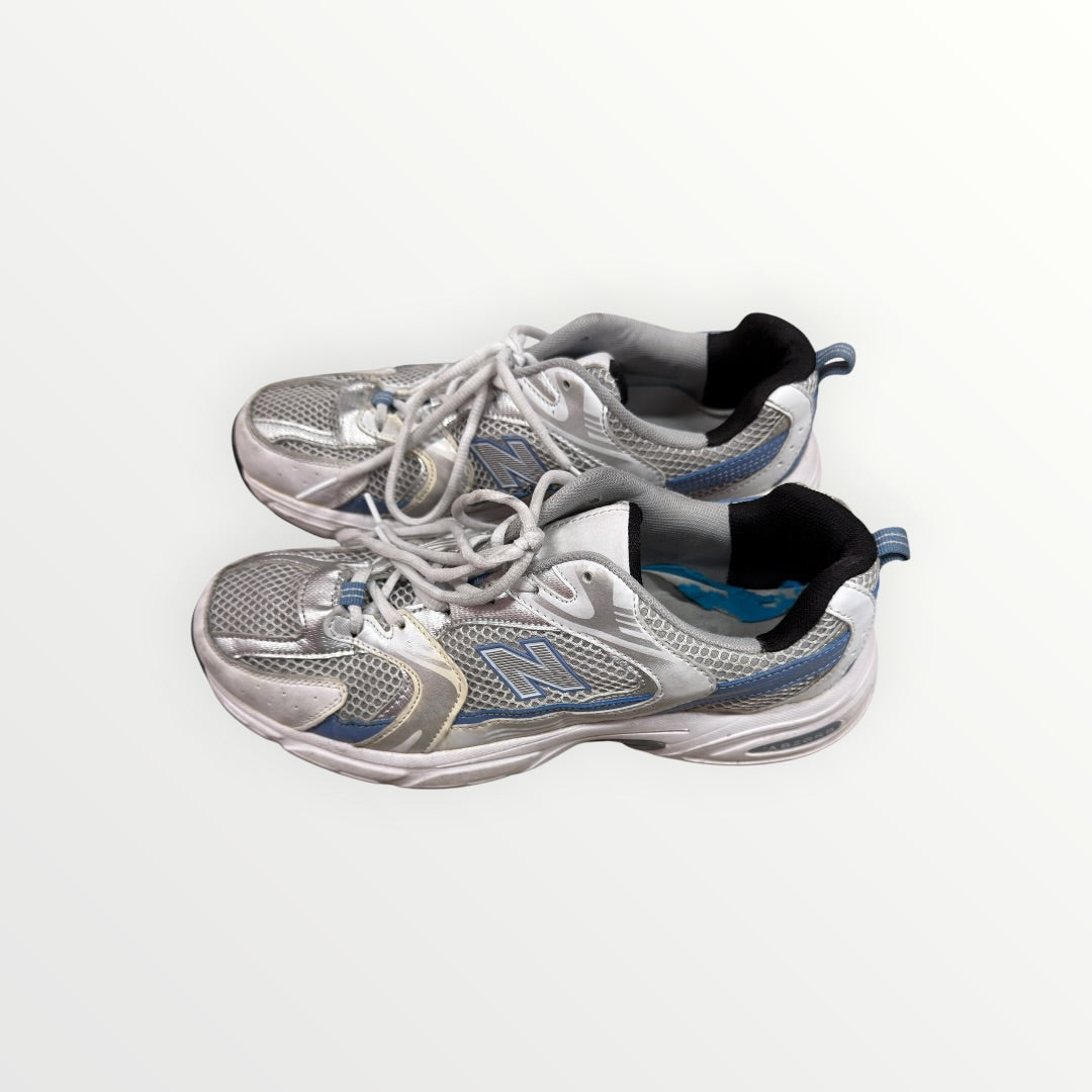 New Balance Men's 530 Sneakers Metallic Silver Size: 9