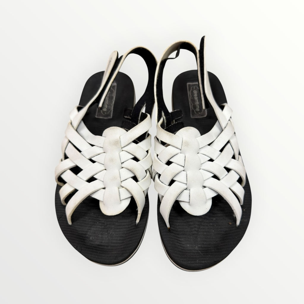 Puffy Cross-Strap Flatform Sandals Size: 6
