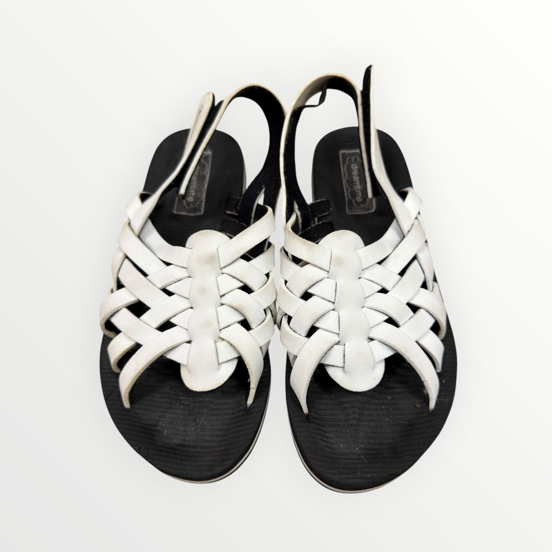 Puffy Cross-Strap Flatform Sandals Size: 6