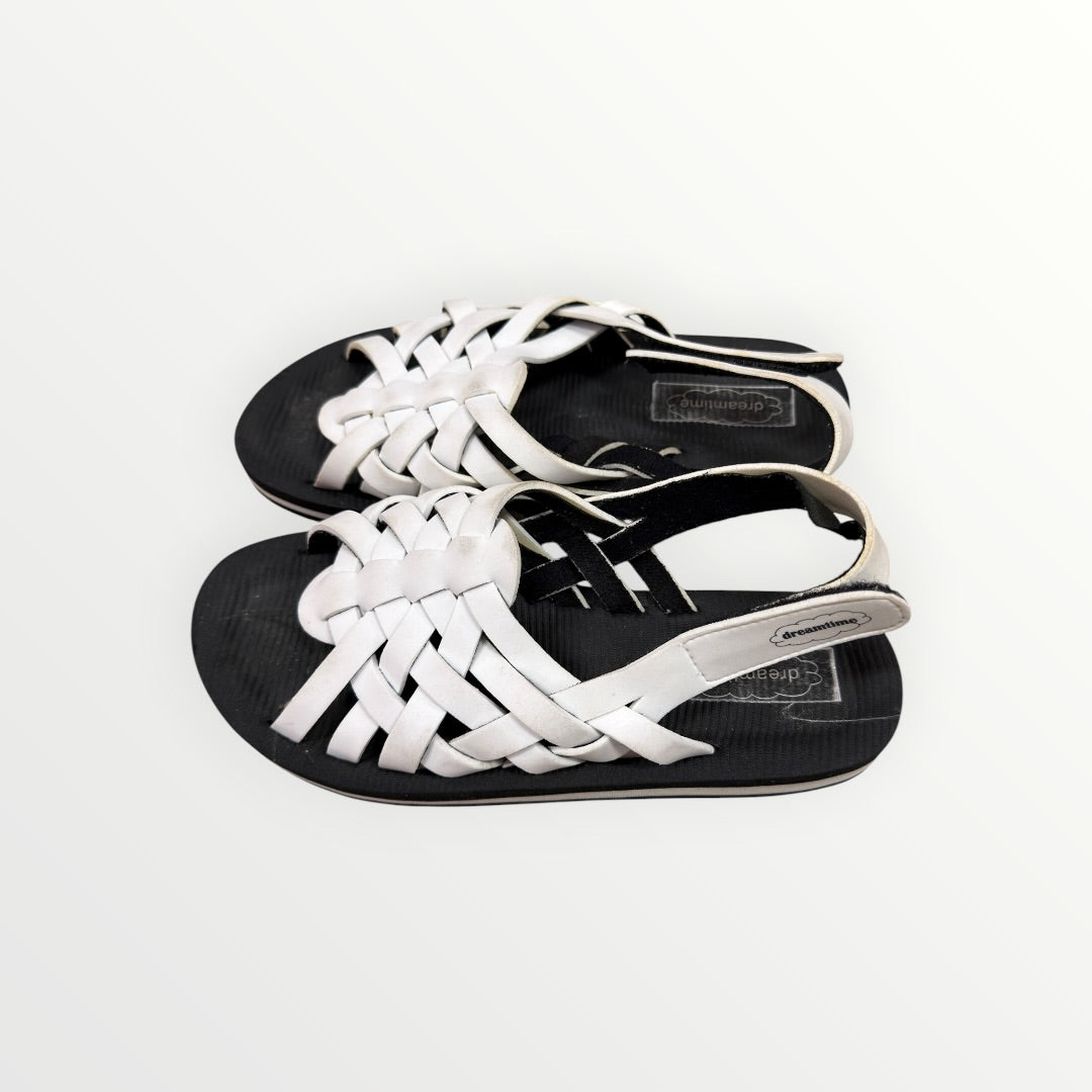 Puffy Cross-Strap Flatform Sandals Size: 6