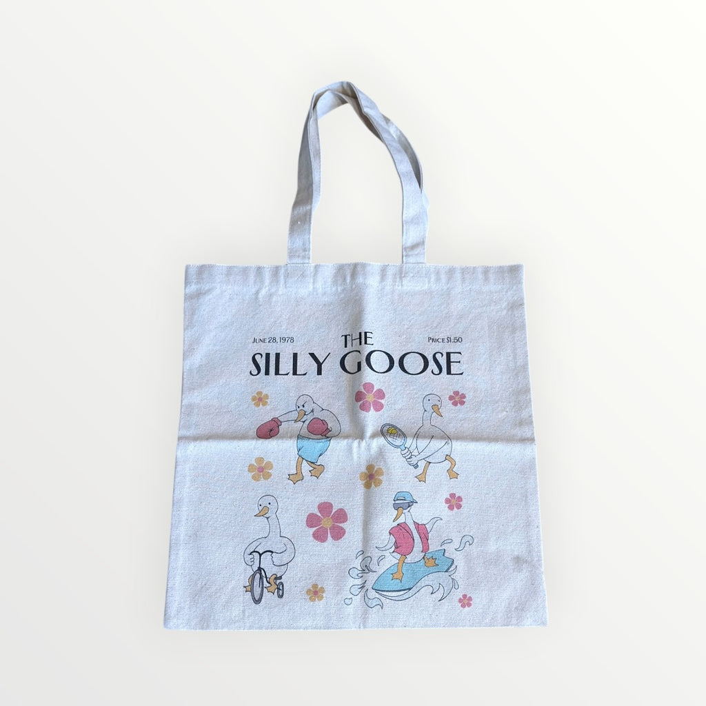 "The Silly Goose" Novelty Canvas Tote 14" x 14"