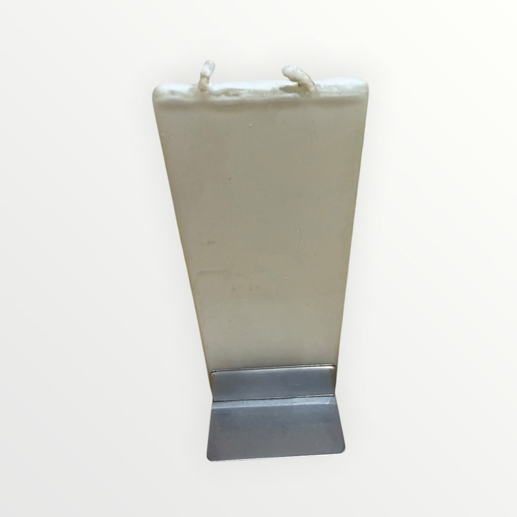 Hand Painted Flat Candle-Monet’s Japanese Footbridge -Double Wick with Metal Base 2.4" x 5.9"
