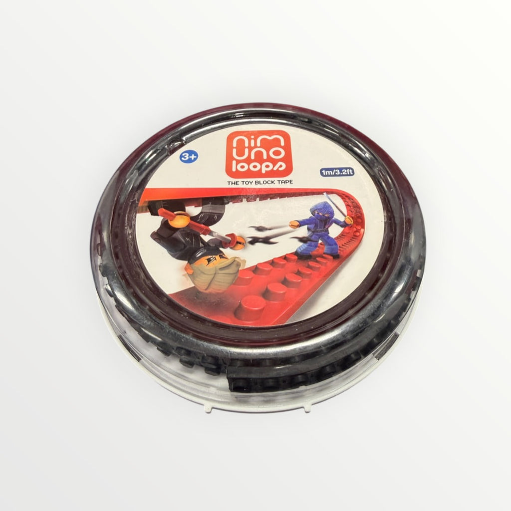 Nimuno Loops DOUBLE WIDE Toy Block Tape 3.2' Black