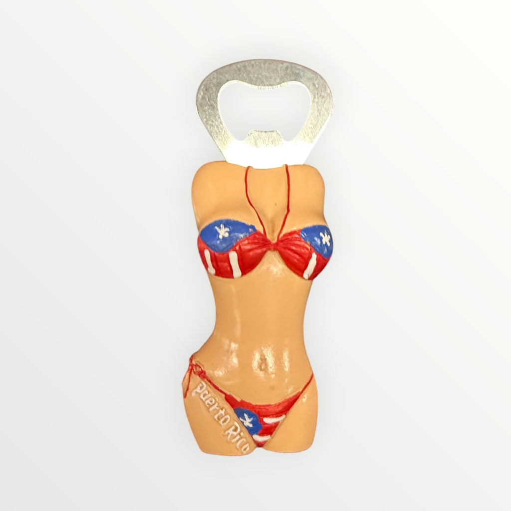 Puerto Rico Bikini Torso Bottle Opener/Fridge Magnet