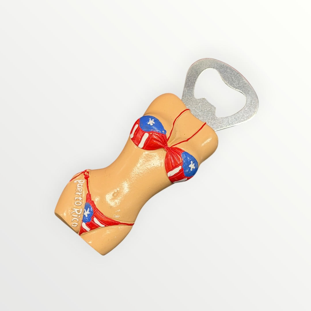 Puerto Rico Bikini Torso Bottle Opener/Fridge Magnet