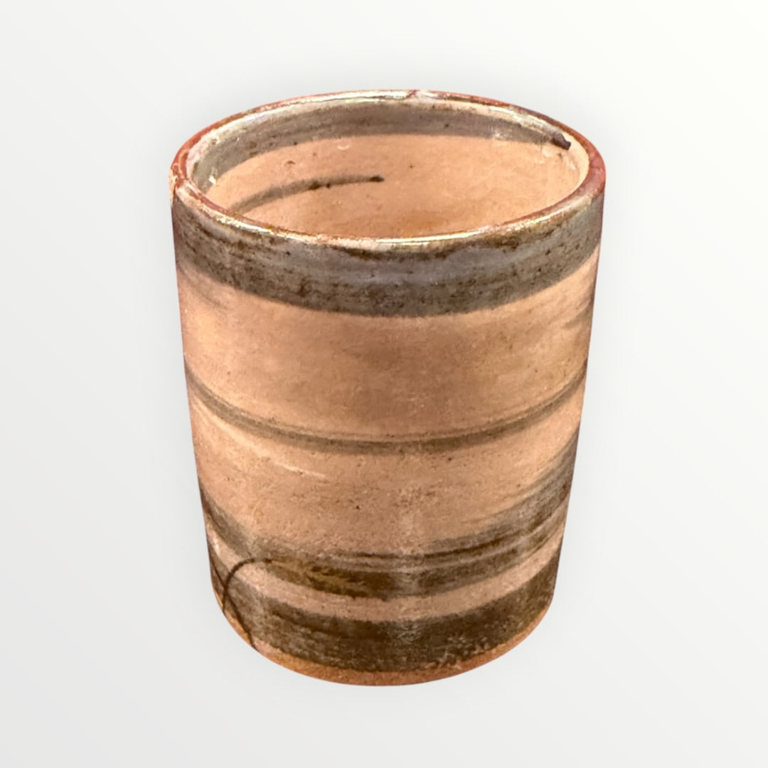 Handmade & Signed Stoneware Japanese Tea Cup 2.5"D x 3"H
