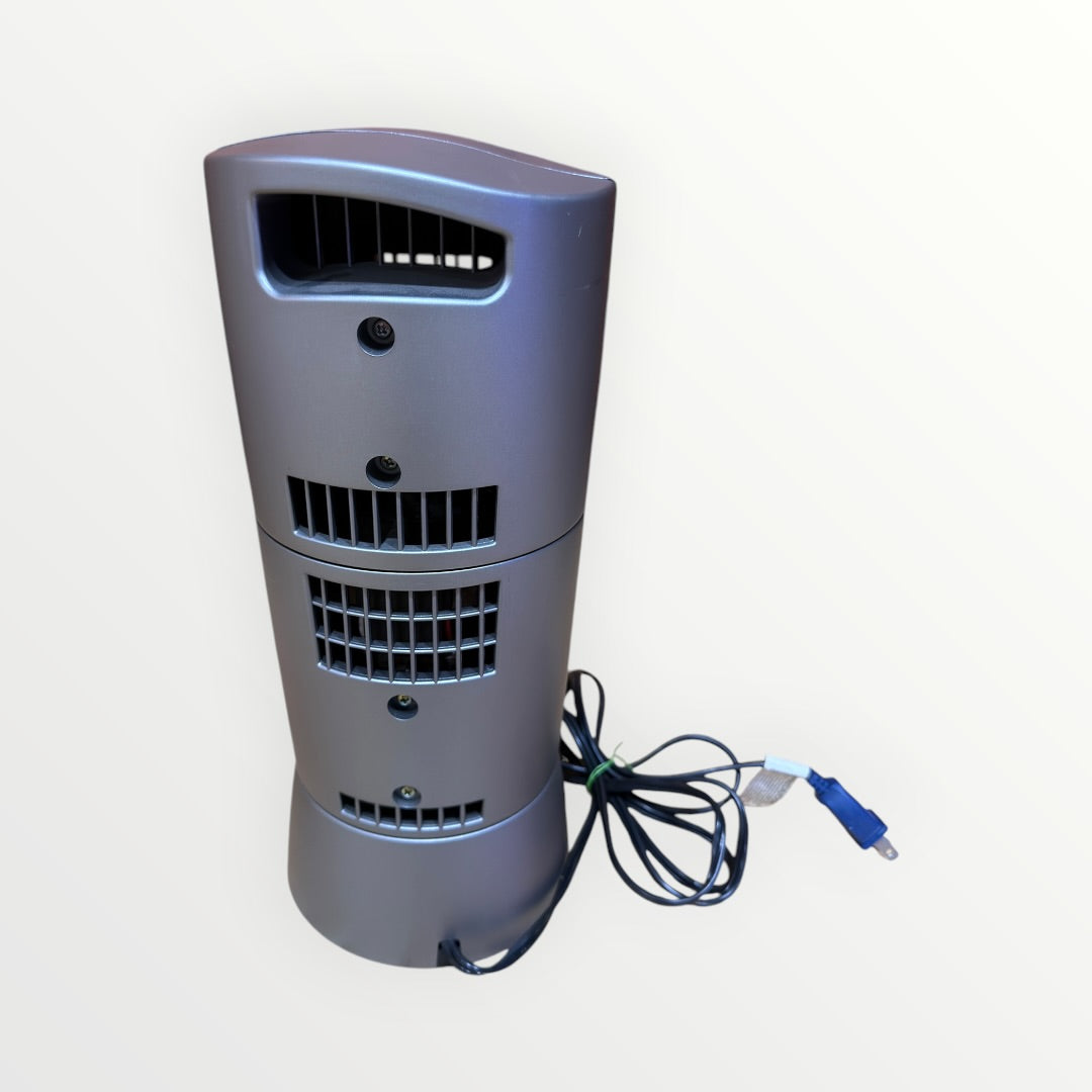 Lasko Gray Wind Tower Platinum Compact Desktop Fan for Home with 3 Speeds, Widespread Oscillation 14"