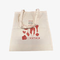Korean Food-themed Cotton Canvas Tote Bag 16.5"x 14"