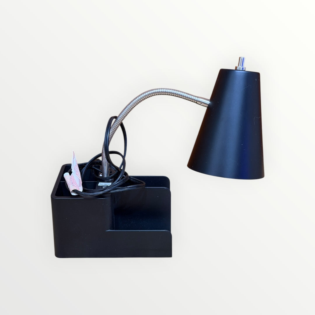 Room Essentials Organizer Modern Desk Lamp w/ Usb Port Black