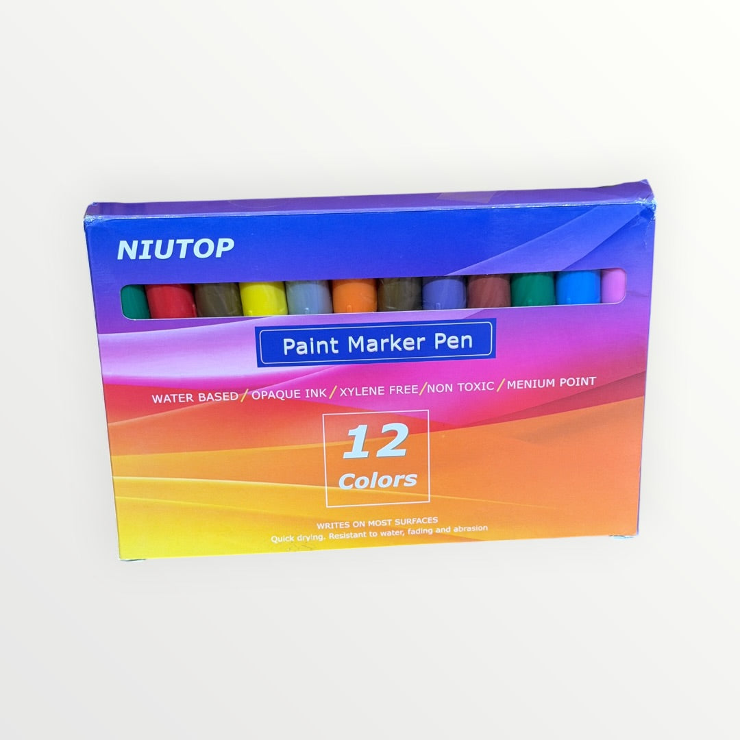 Niutop Paint Marker Pen 12 Colors Set