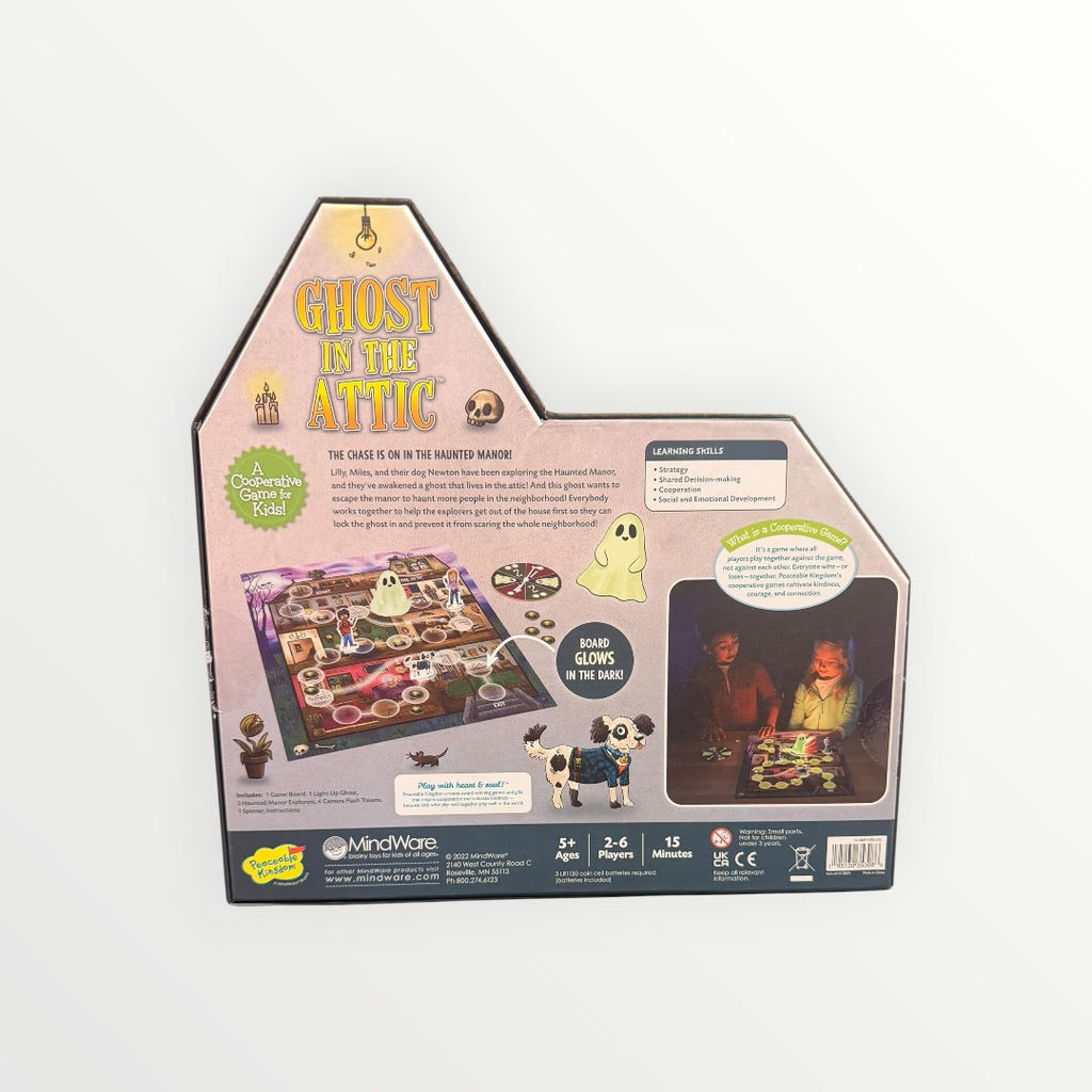 Peaceable Kingdom Ghost in the Attic Cooperative Game Haunted Mansion Theme
