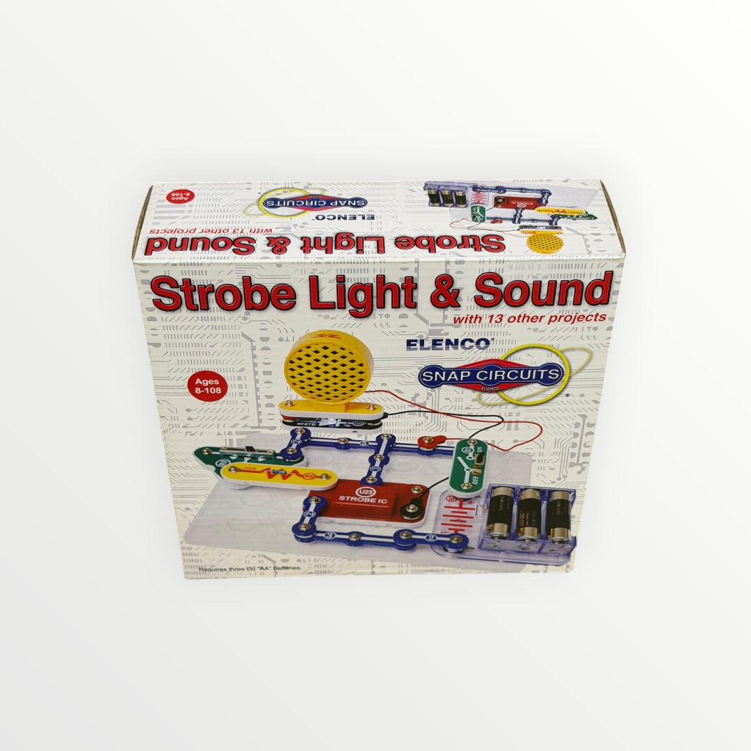 Elenco Snap Circuits Strobe Light & Sound Kit Featuring 14 Total Projects