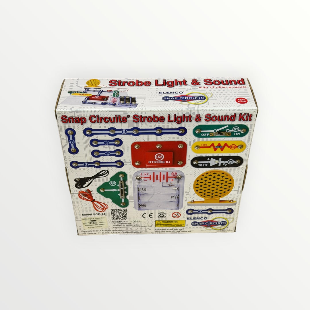 Elenco Snap Circuits Strobe Light & Sound Kit Featuring 14 Total Projects