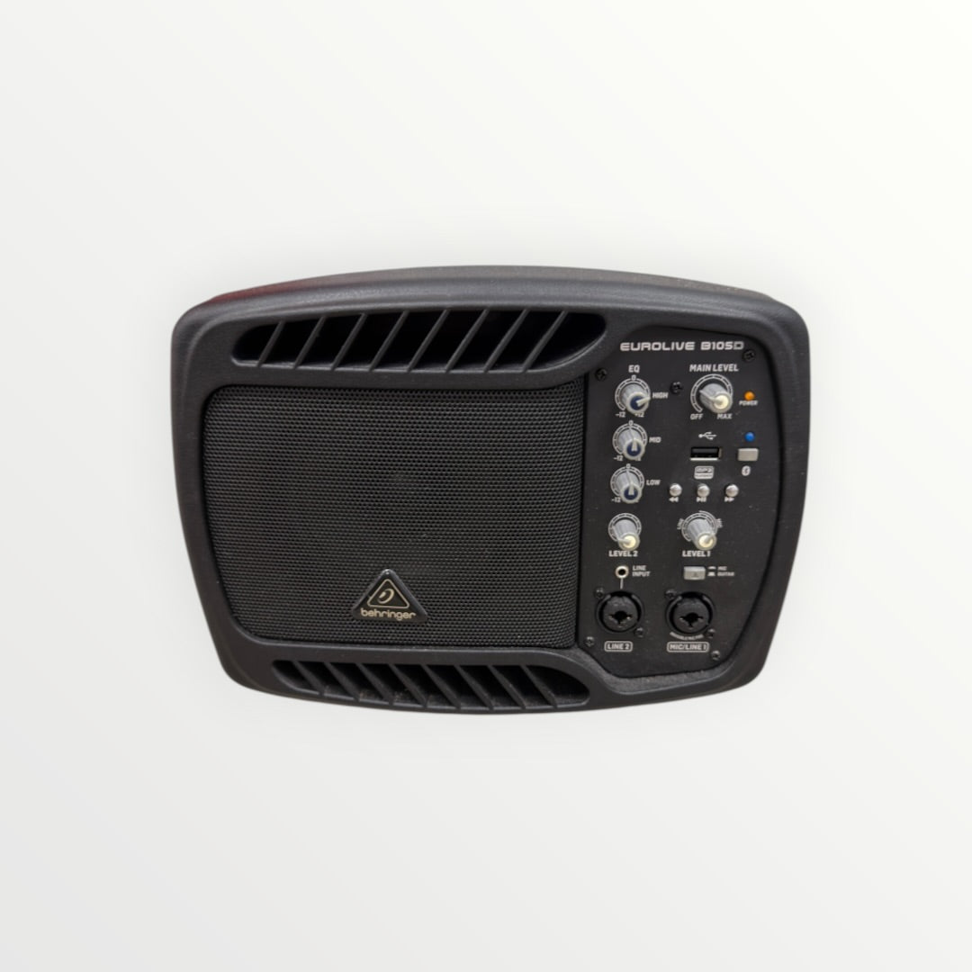 Behringer EUROLIVE B105D Ultra-Compact 50-Watt PA/Monitor Speaker with MP3 Player and Bluetooth Audio Streaming *Volunteer Exclusives*