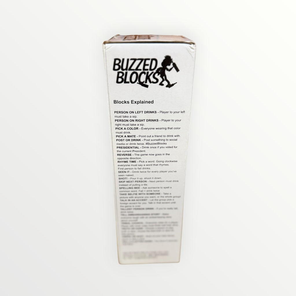 Buzzed Blocks Adult Drinking Game 54 Wooden Blocks
