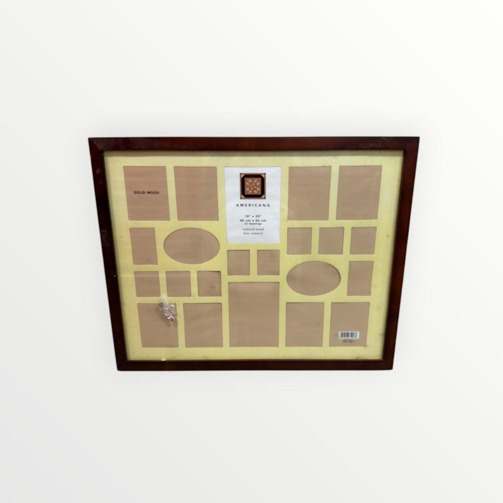 Narural Wood 22 Openings Picture Frame by Americana 16" x 20"