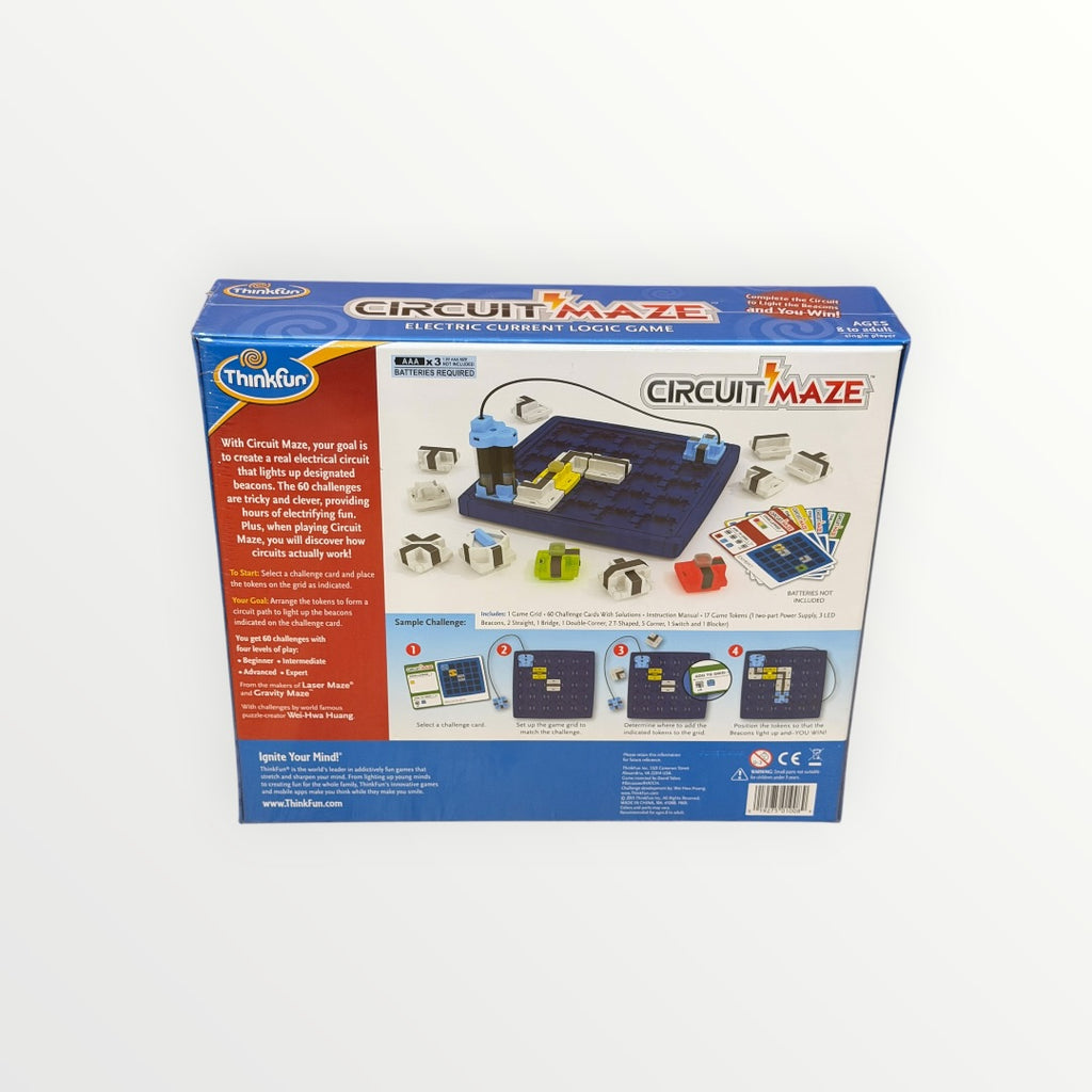 ThinkFun Circuit Maze Electric Current Logic Game with 60 challenges